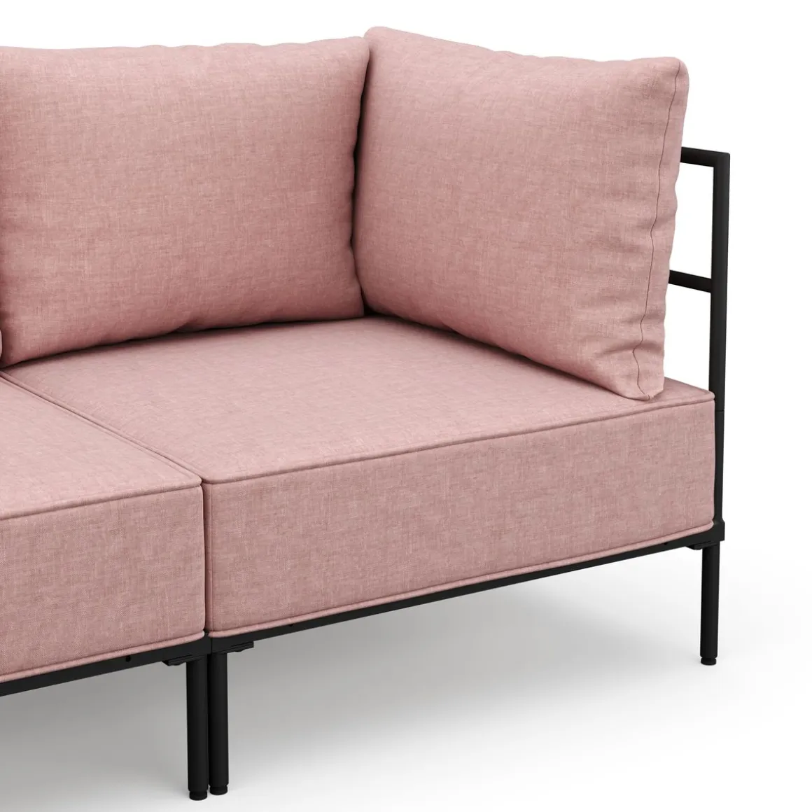 Ecksofa ETHAN 3-Sitzer rosa
