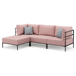 Ecksofa ETHAN 3-Sitzer rosa