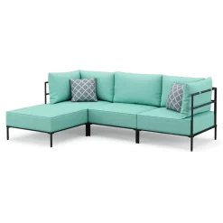 Ecksofa ETHAN 3-Sitzer türkis