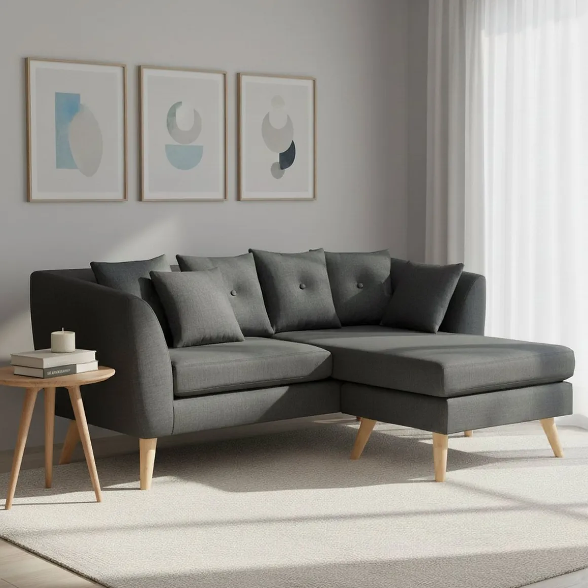 Ecksofa HAILY anthrazit