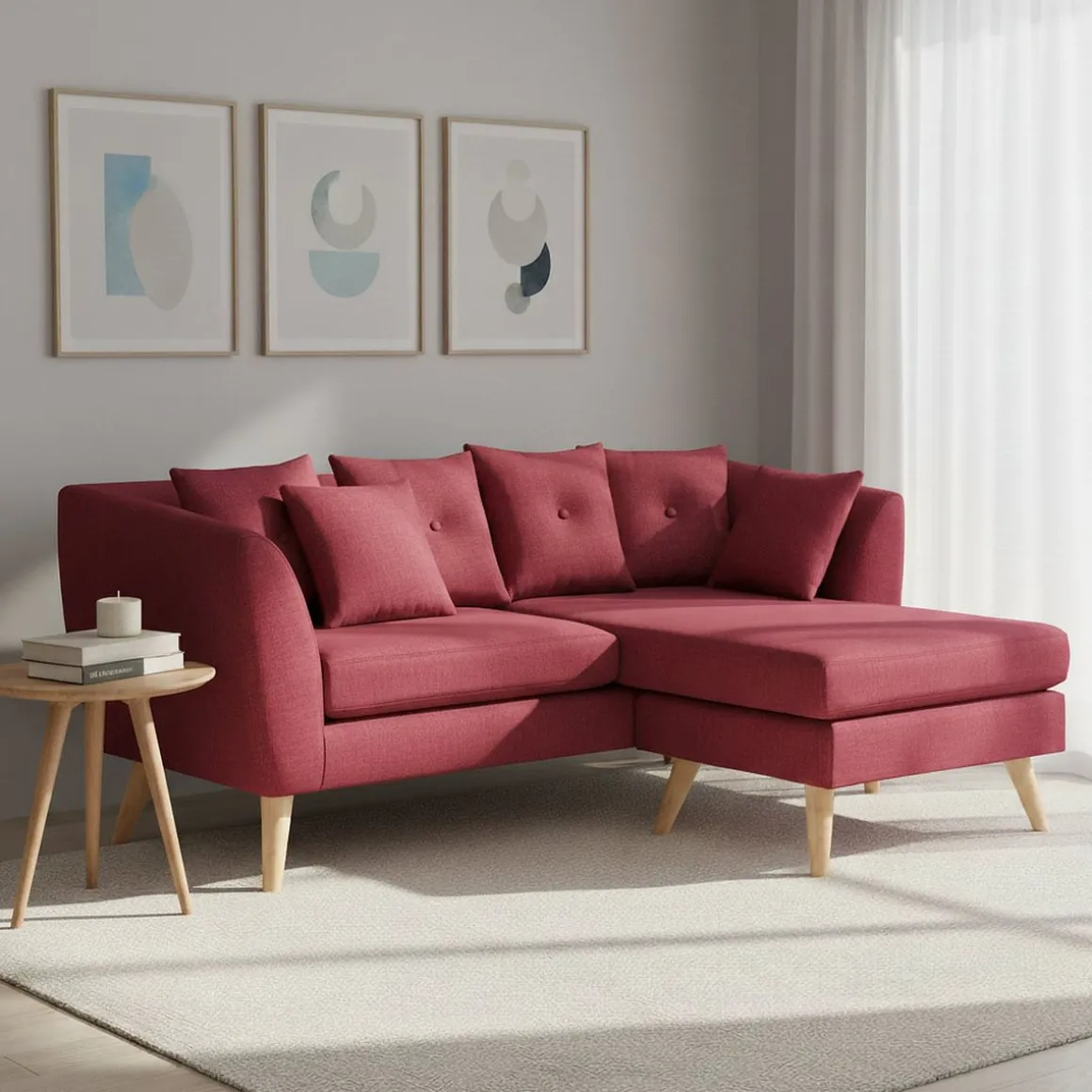 Ecksofa HAILY bordeaux