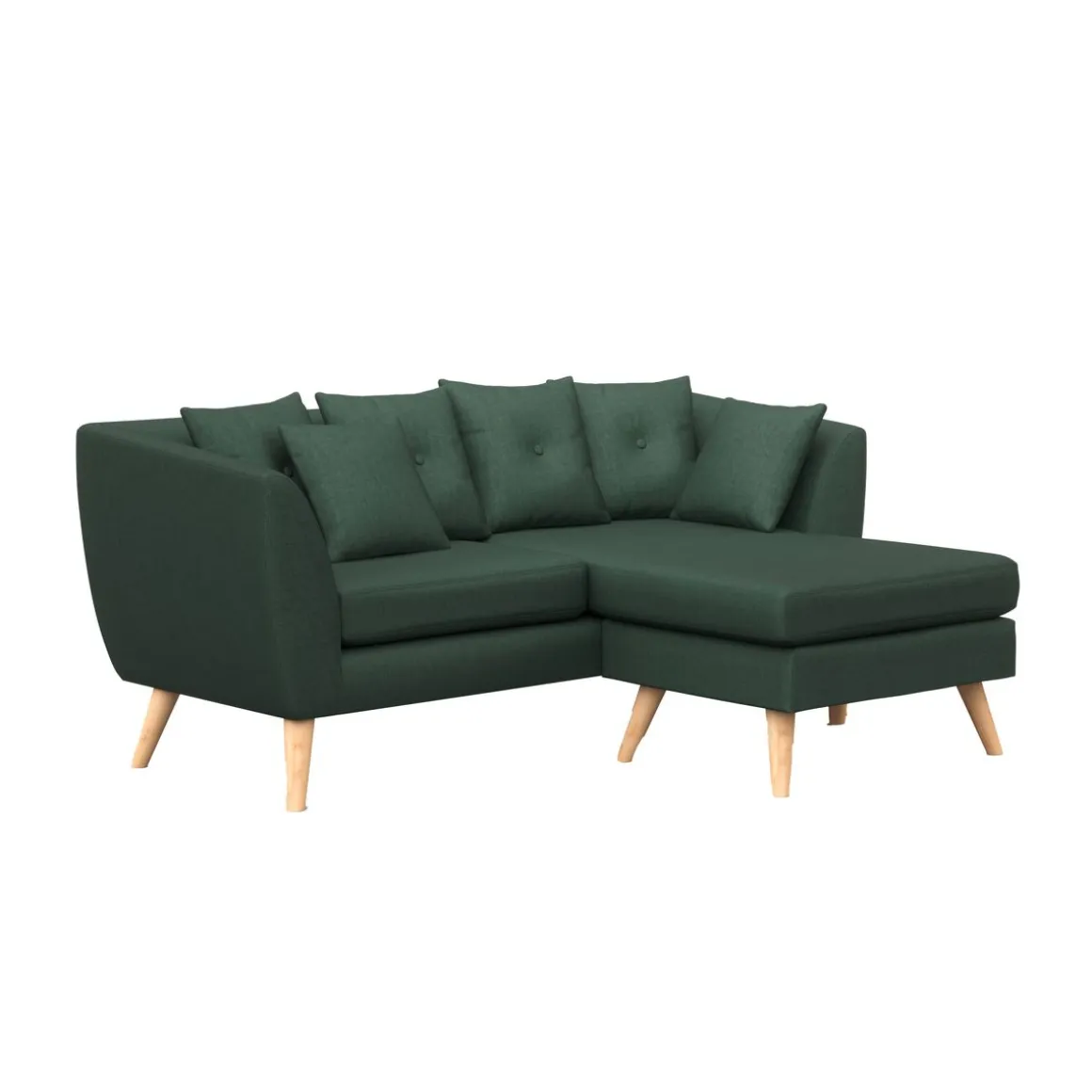 Ecksofa HAILY dunkelgrün