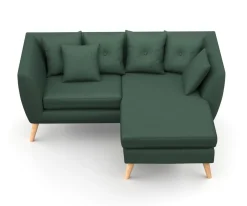 Ecksofa HAILY dunkelgrün