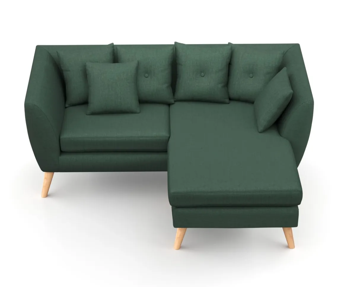 Ecksofa HAILY dunkelgrün