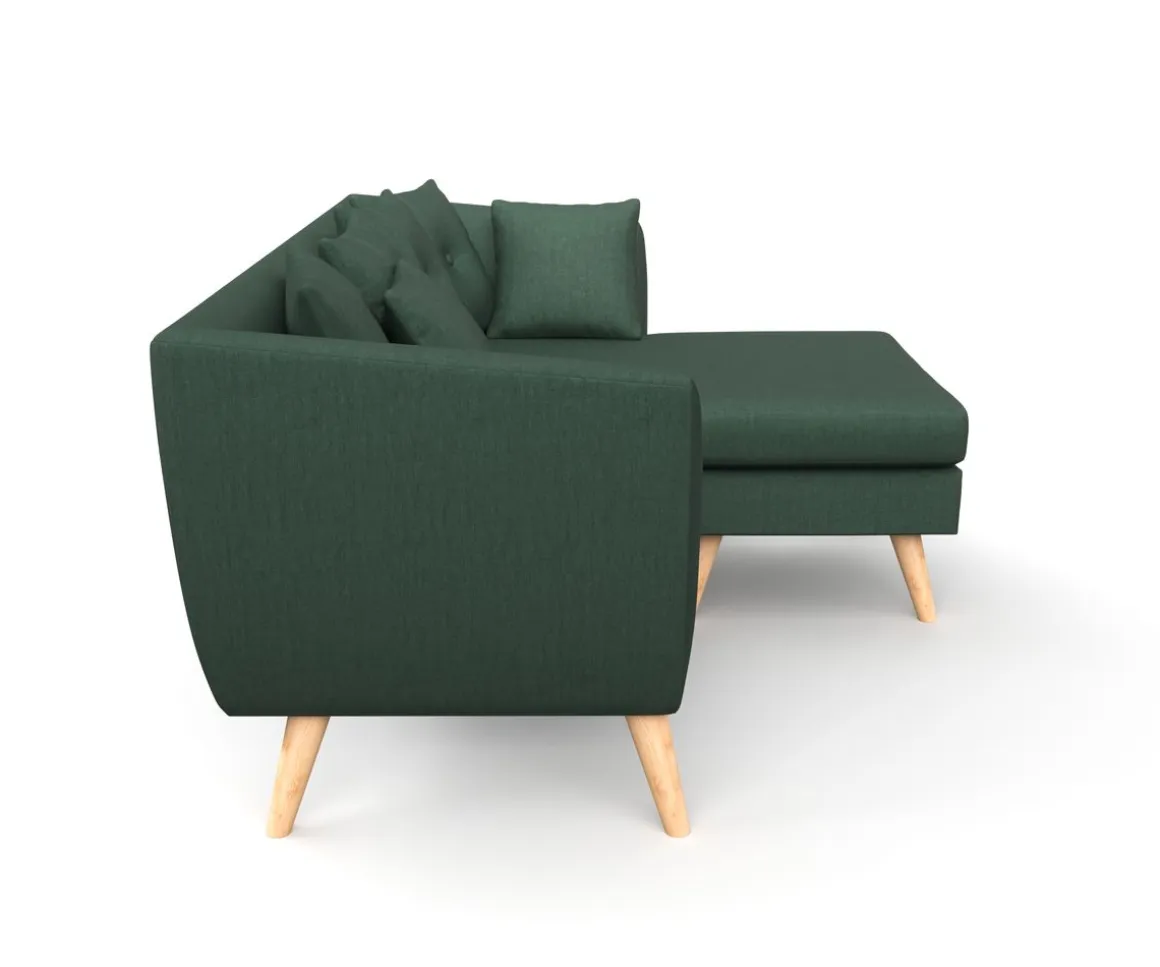 Ecksofa HAILY dunkelgrün