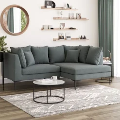 Ecksofa JOEY rechts dunkelgrün
