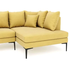 Ecksofa JOEY rechts gelb