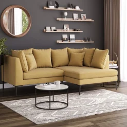 Ecksofa JOEY rechts gelb