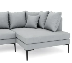 Ecksofa JOEY rechts hellgrau