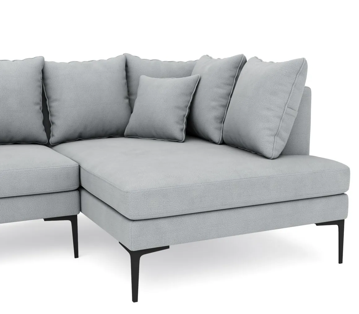 Ecksofa JOEY rechts hellgrau