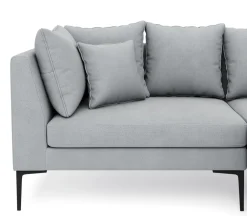 Ecksofa JOEY rechts hellgrau