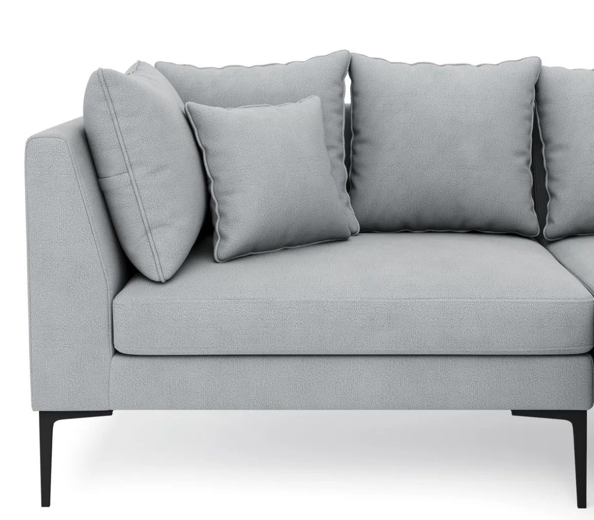 Ecksofa JOEY rechts hellgrau