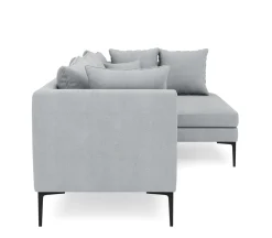 Ecksofa JOEY rechts hellgrau