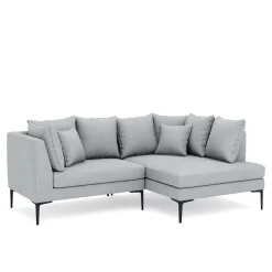 Ecksofa JOEY rechts hellgrau