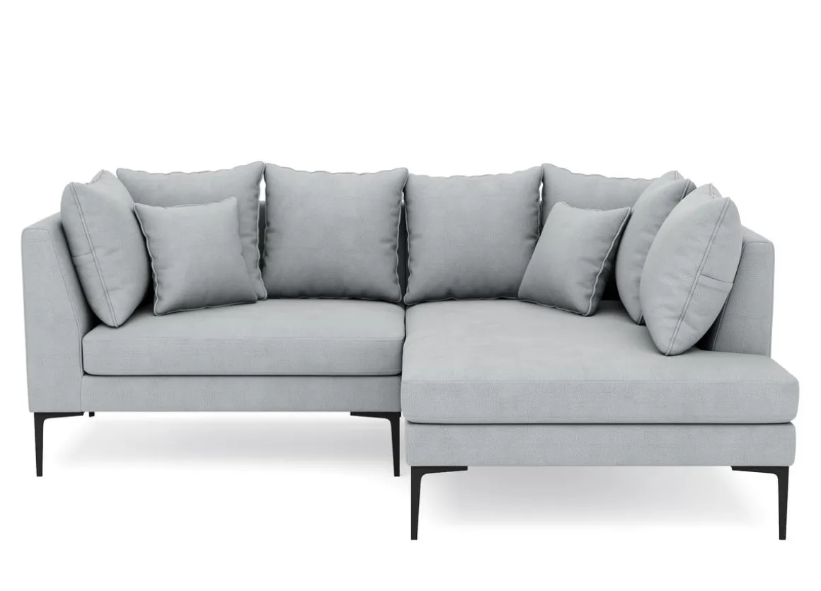 Ecksofa JOEY rechts hellgrau