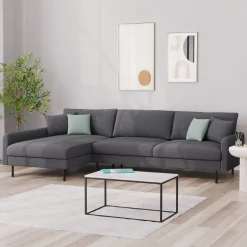 Ecksofa LEAH links anthrazit