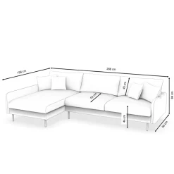 Ecksofa LEAH links gelb