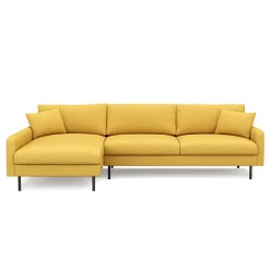 Ecksofa LEAH links gelb