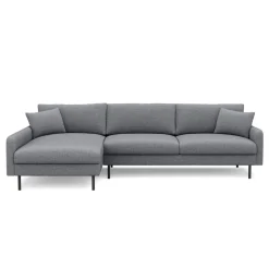 Ecksofa LEAH links grau