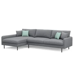 Ecksofa LEAH links grau
