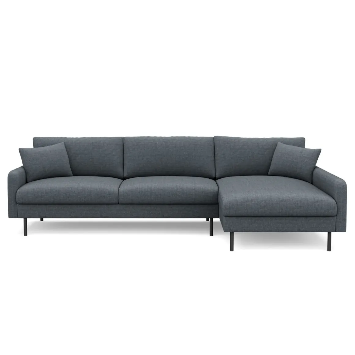Ecksofa LEAH rechts anthrazit