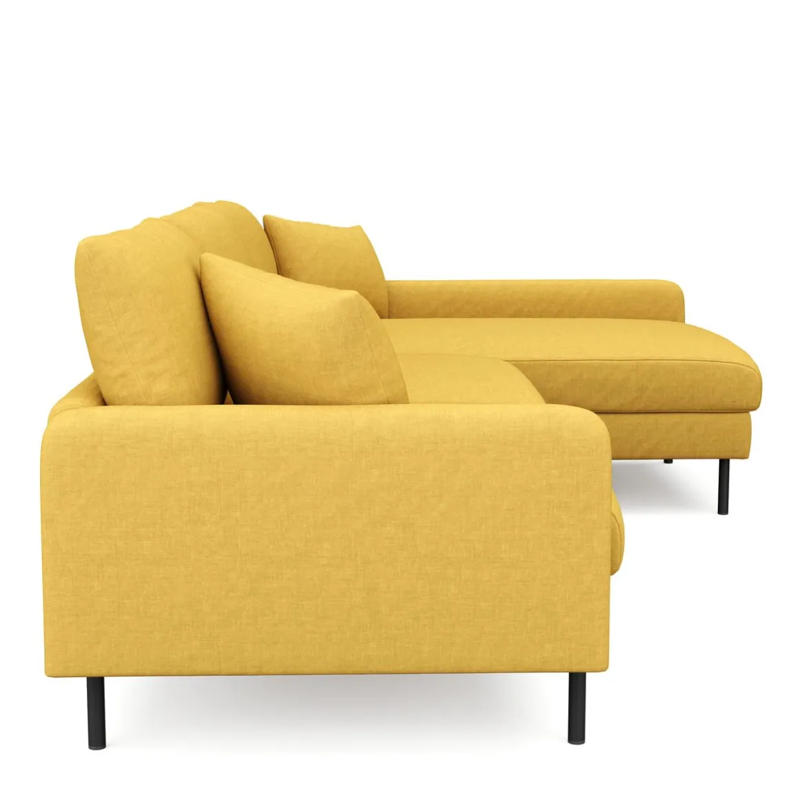 Ecksofa LEAH rechts gelb