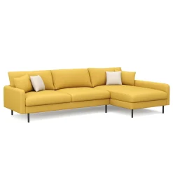 Ecksofa LEAH rechts gelb