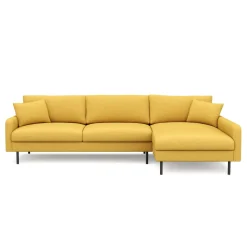 Ecksofa LEAH rechts gelb