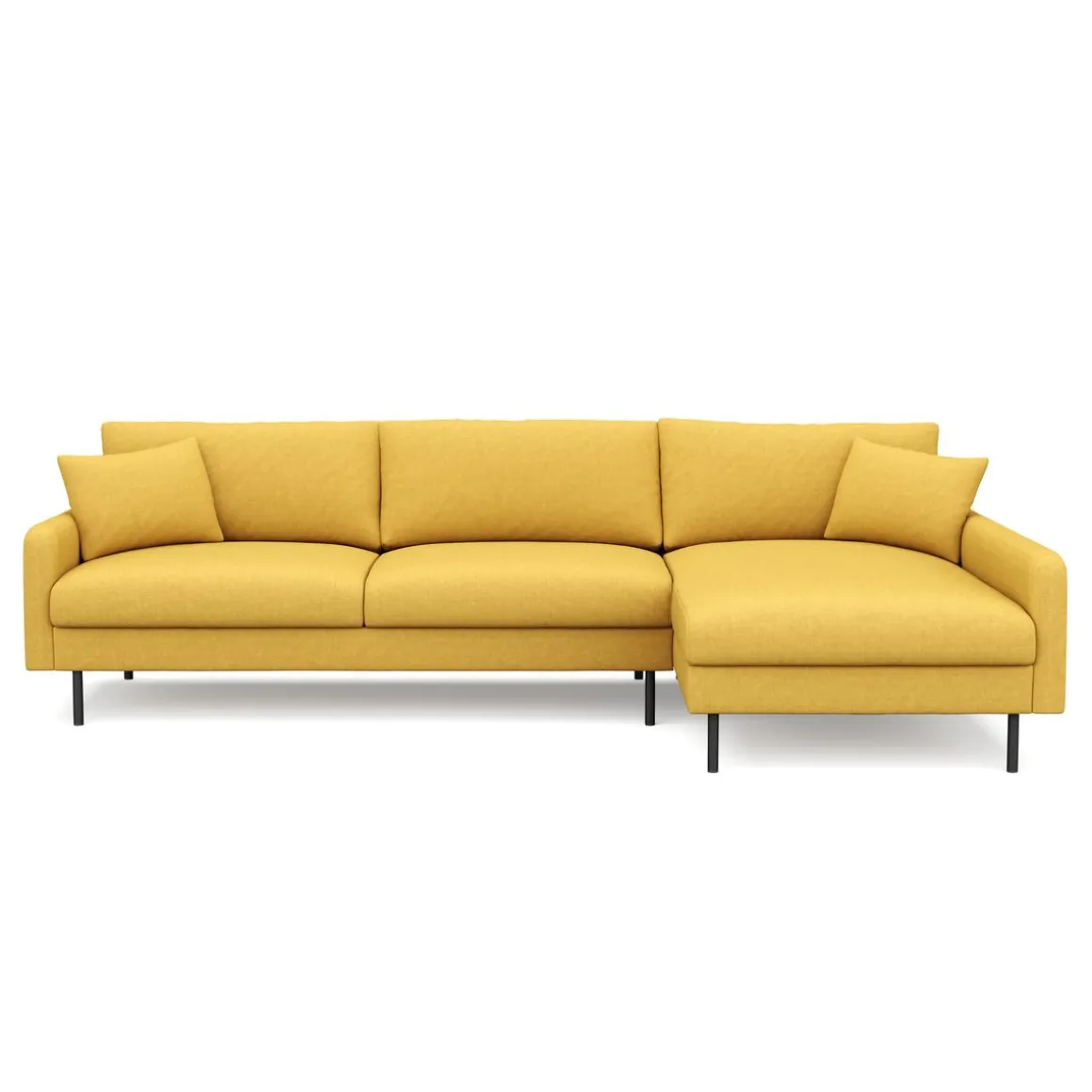 Ecksofa LEAH rechts gelb