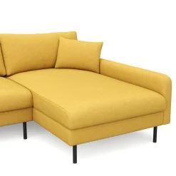 Ecksofa LEAH rechts gelb