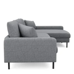 Ecksofa LEAH rechts grau