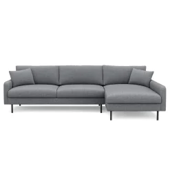 Ecksofa LEAH rechts grau