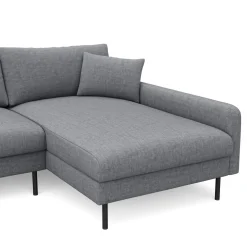 Ecksofa LEAH rechts grau