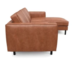 Ecksofa Leder DUKE rechts braun