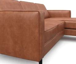 Ecksofa Leder DUKE rechts braun