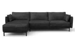 Ecksofa Leder ELVIS links anthrazit
