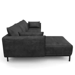 Ecksofa Leder ELVIS links anthrazit