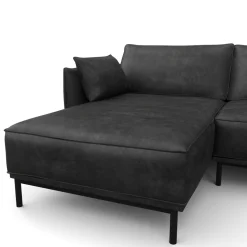 Ecksofa Leder ELVIS links anthrazit