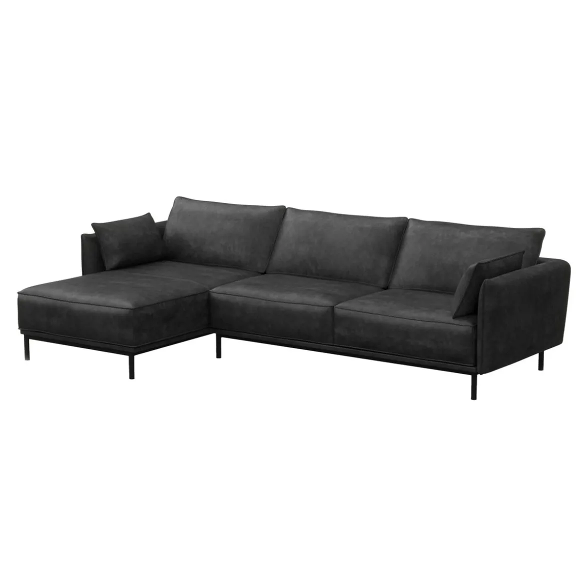 Ecksofa Leder ELVIS links anthrazit