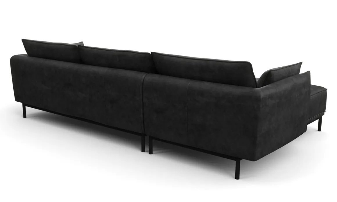 Ecksofa Leder ELVIS links anthrazit