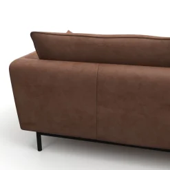 Ecksofa Leder ELVIS links braun