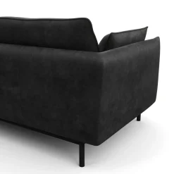 Ecksofa Leder ELVIS rechts anthrazit