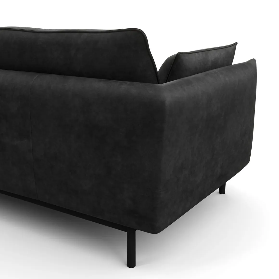 Ecksofa Leder ELVIS rechts anthrazit