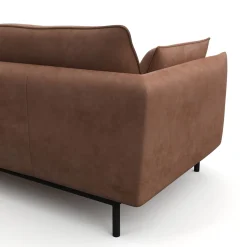 Ecksofa Leder ELVIS rechts braun