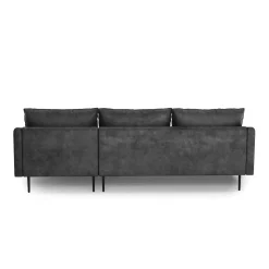 Ecksofa Leder LIV rechts anthrazit