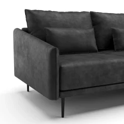 Ecksofa Leder LIV rechts anthrazit