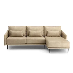 Ecksofa Leder LIV rechts beige