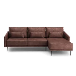 Ecksofa Leder LIV rechts braun