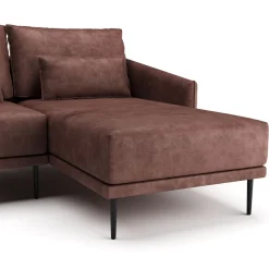 Ecksofa Leder LIV rechts braun