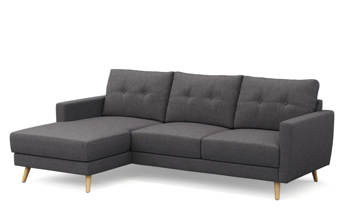 Ecksofa MANDY links anthrazit